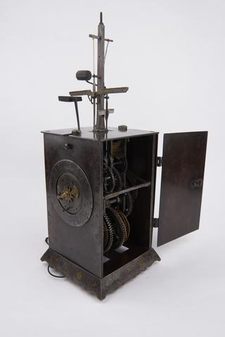 Japanese clock with pedestal case