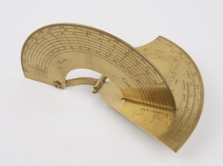 A brass sciatere for marking the position of both equal and