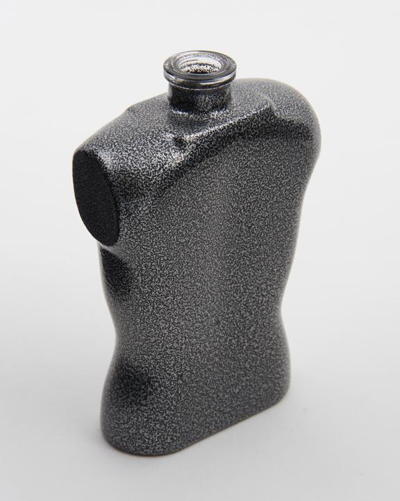 Glass bottle,with titanium ROCKY man label,stone coloured