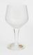 Hand made wine glass in lead crystal with ceramic etched silk