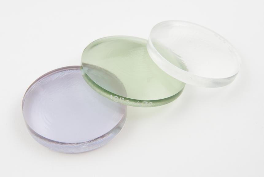 Samples of ophthalmic lens blanks
