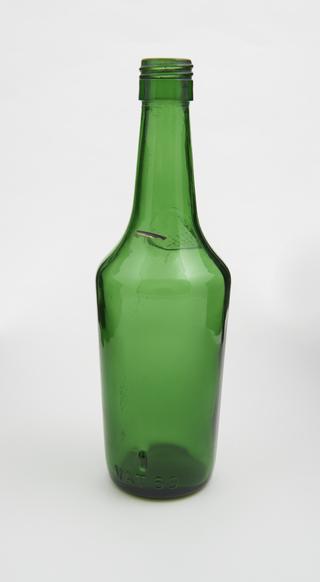 Sample glass bottle made by the Lynch 10 semi-automatic bottle-making machine