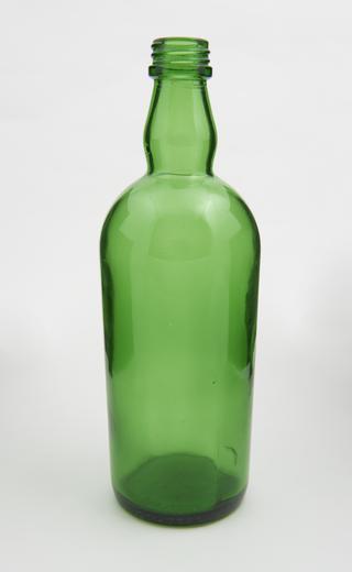 Sample glass bottle made by the Lynch 10 semi-automatic bottle-making machine