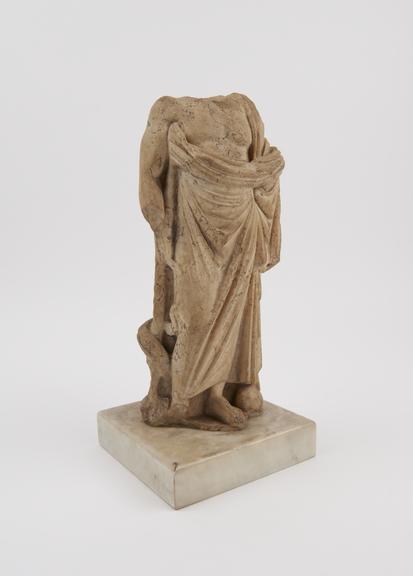 Headless marble figure of Asclepius (Aesculapius) with staff