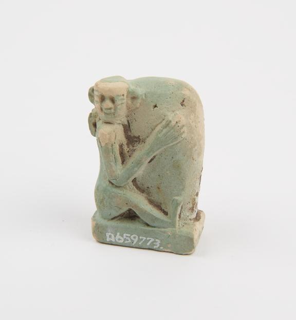 Blue faience phallic figure