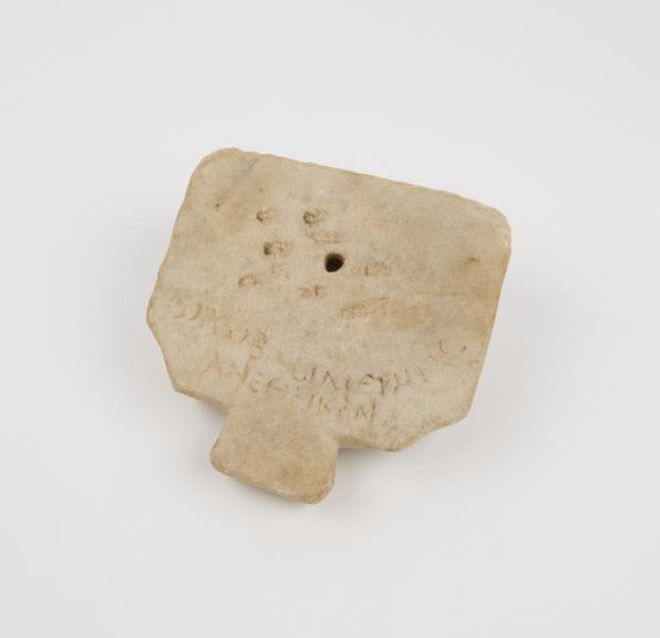 Stone plaque or tablet, probably part of a votive dedication