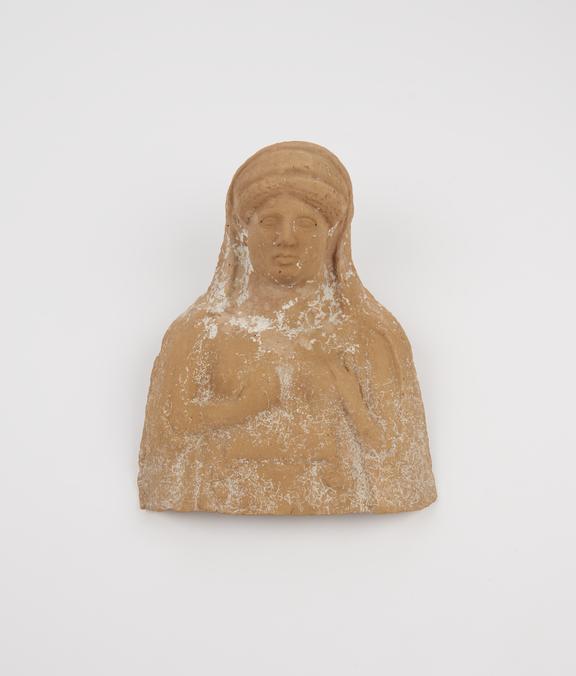 Votive bust of female deity, terracotta, unsigned, Cypriot