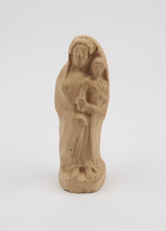 Votive figure of mother and child, terracotta, probably Cypriot