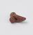 Small red stone bead carved in form of male genitalia, amuletic