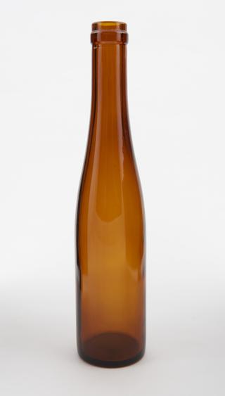 Amber glass wine bottle