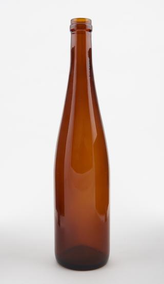 Amber glass wine bottle