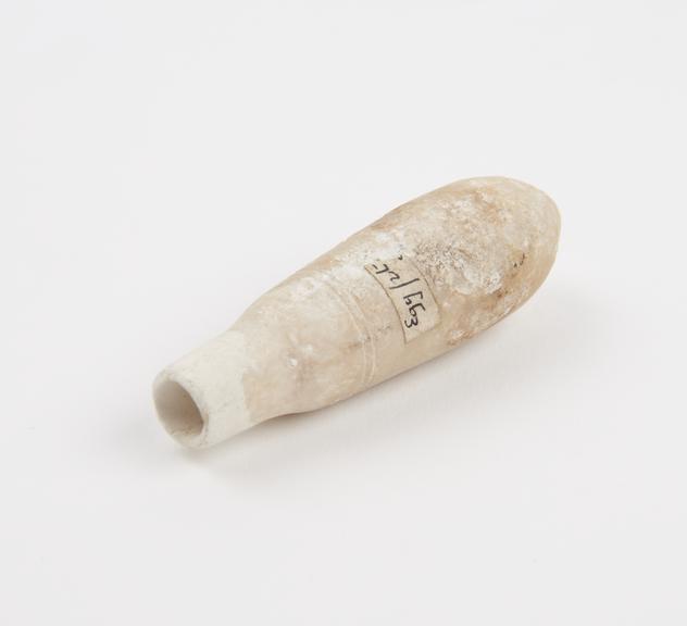 Alabaster bottle, Egyptian, probably New Kingdom, 1580-1350BC