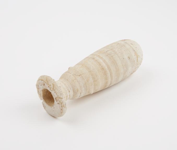 Alabaster alabastron flask, probably made in Cyprus