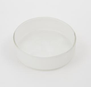 Sample disc of  three-ply fluoride opal glass,1968