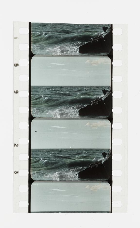 Two full frames and two half frames of 35mm silent stencil