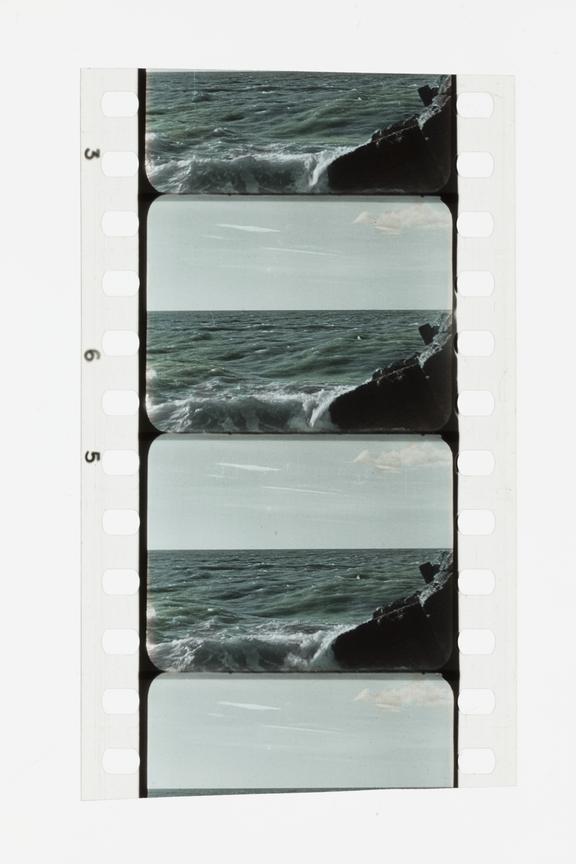 Two full frames and two half frames of 35mm silent stencil