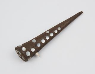 Lancet, consisting of small shark's tooth embedded in pointed wooden haft