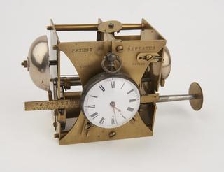 Detached repeating mechanism for hours and quarters