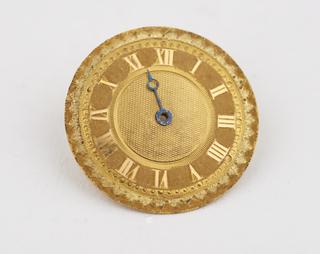 Dial with hour hand and small wheel for 1/4-repeater