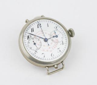 Chronograph wrist-watch with special dial reading directly in miles and hour