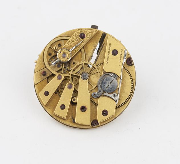 Watch movement with pumping keyless winding mechanism. | Science Museum ...