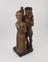 Statue of Saint Radegund being bullied, wood, French