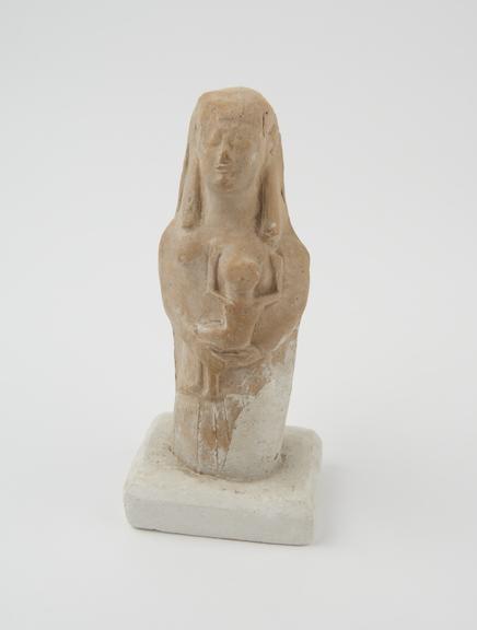 Votive figure of mother suckling infant