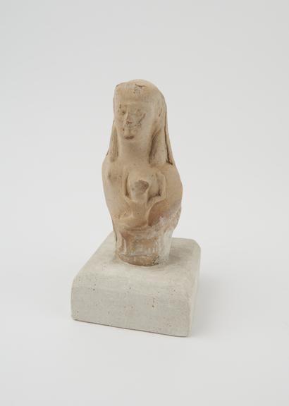 Votive figure of mother suckling infant, terracotta, Cyprus