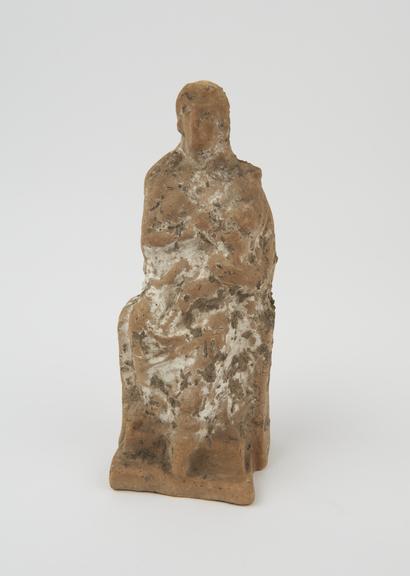 Votive femle statue suckling a child, terracotta, hollow