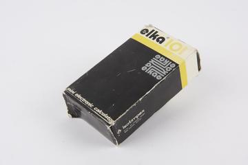 Box for Elka 101, electronic pocket calculator, 1976.