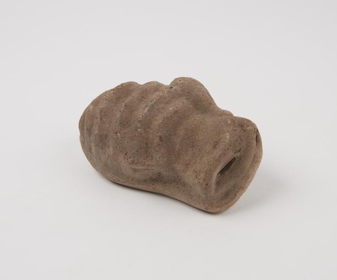 Terracotta votive offering in form of stylised uterus