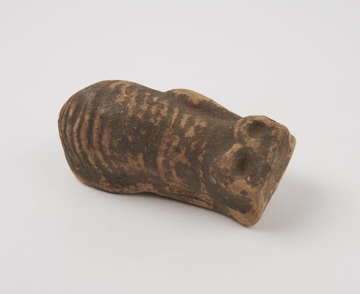 Terracotta votive offering, in form of stylised uterus