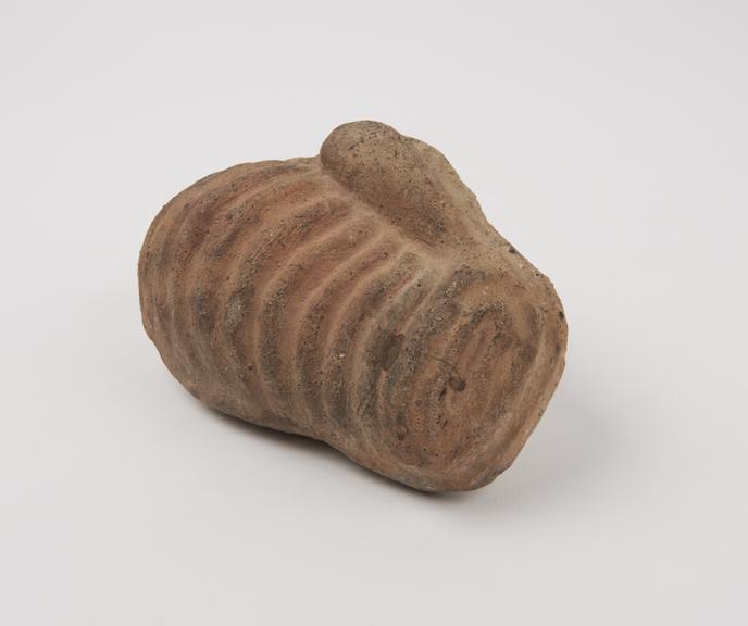 Votive uterus, terracotta, hollow with patent hole in base