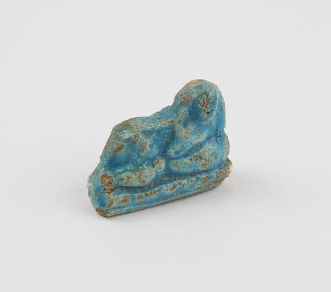 Blue faience reclining phallic figure