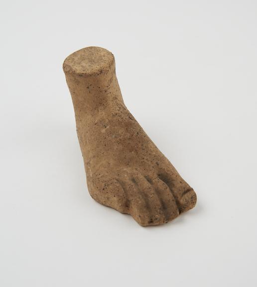 Votive right foot, deformed, terracotta, probably Roman