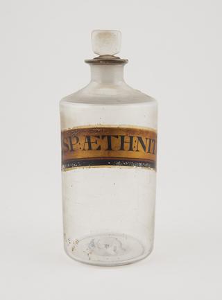 Empty glass bottle for amyl nitrate