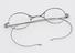 Nickelled steel wire spectacle frames with oval lenses (no