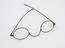 Silver 'improved' pantoscopic spectacles with single piece