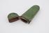 Spectacle case of wood covered in green shark skin