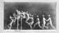 Series of photographs showing phases of movement of a man jumping a hurdle, by Étienne-Jules Marey