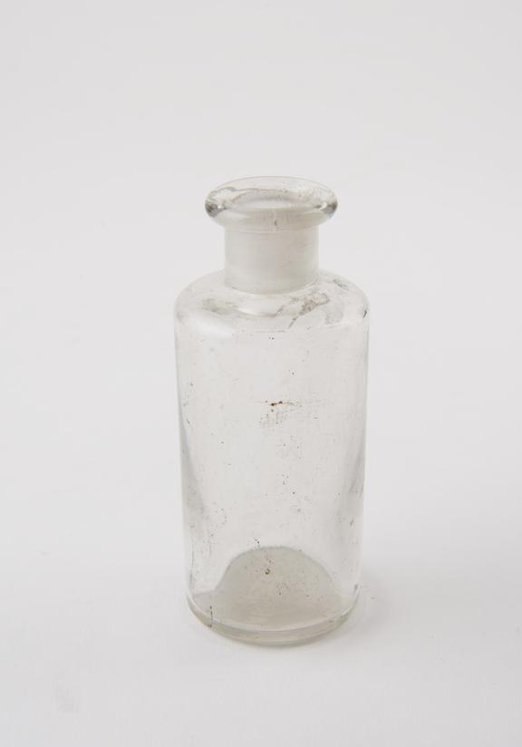 Early-C20 clear glass phial