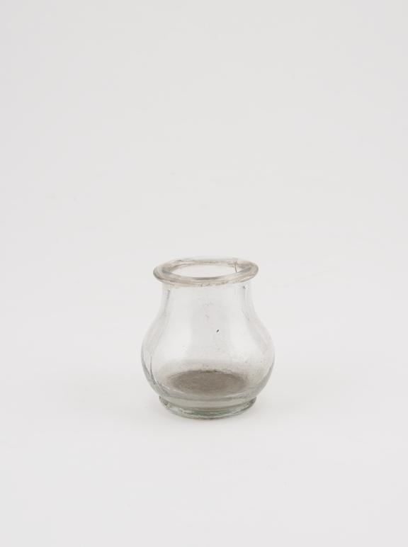 Glass jar, possibly pharmaceutical