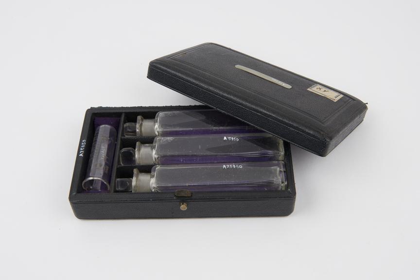 Pocket midwifery instrument set, cased, incomplete, by J