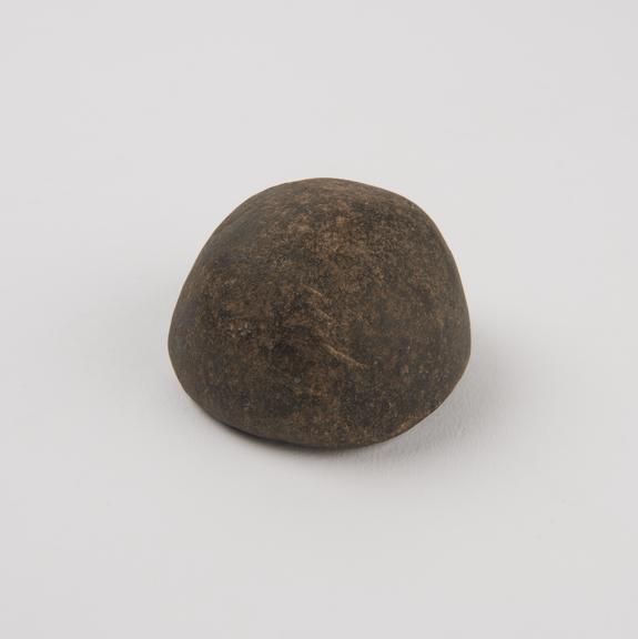 Small black stone bow drill socket, Egyptian, 3000BC-500