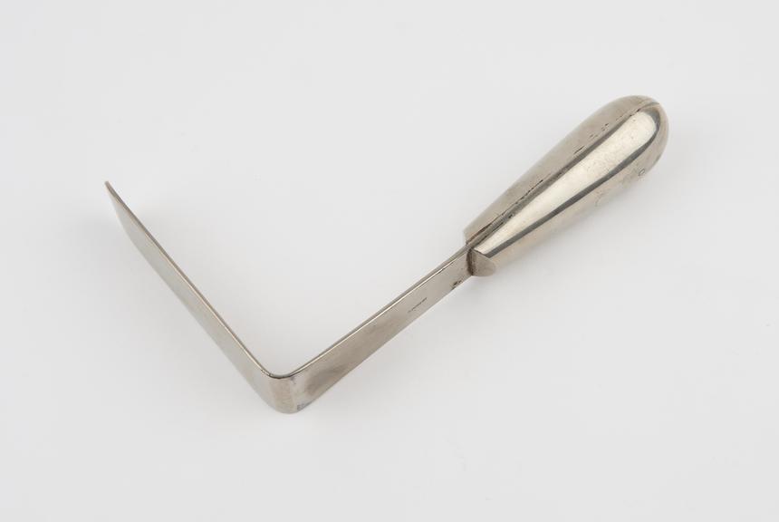 Pean's retractor, nickel plated, by P. Robert, French, 1871-1920