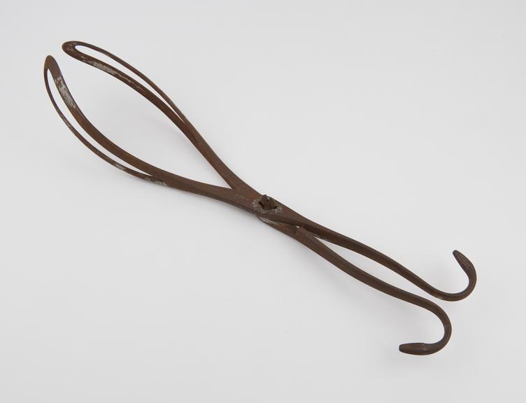 Obstetrical forceps, Levret, steel, by Laporte of Limoges