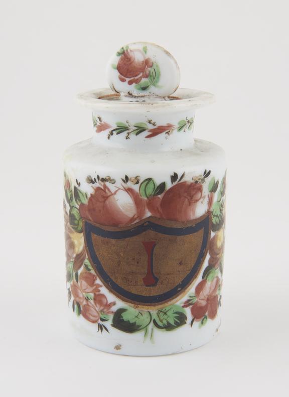 Shop round, opaline glass