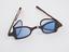 Tortoiseshell 'eye-preserver' spectacles with two sets of blue