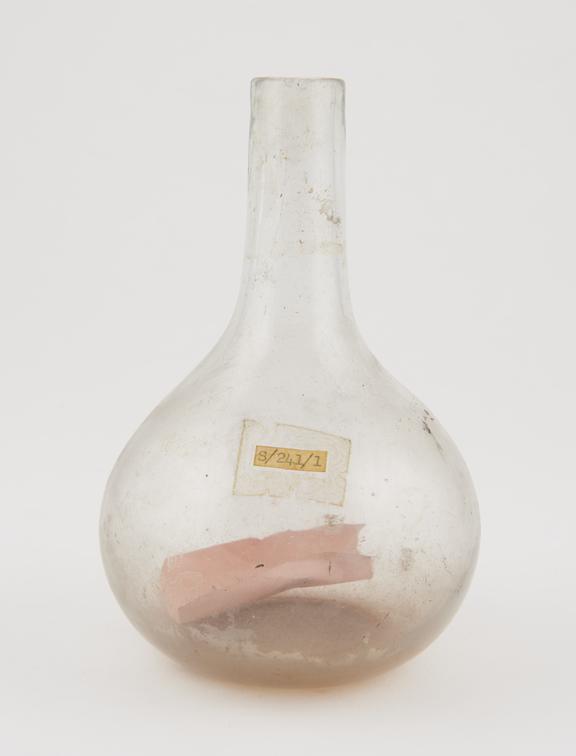 Glass flask, possibly pharmaceutical