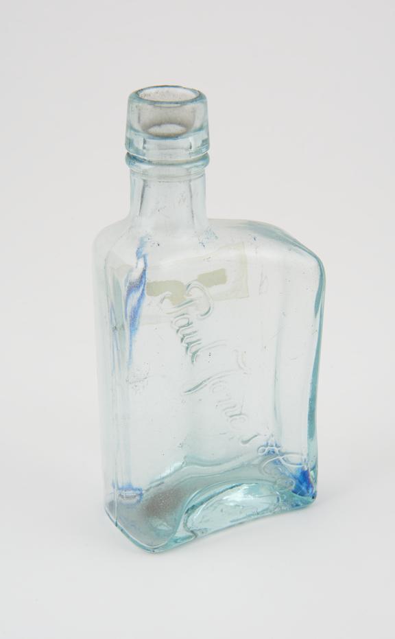 Glass bottle, by Paul Jones and Co.